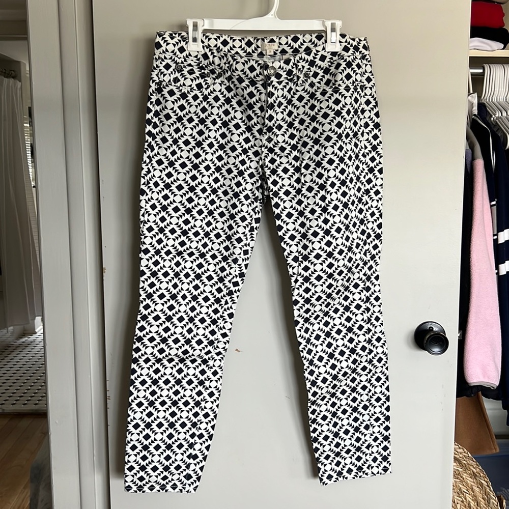 J Crew Patterned Straight Leg Pants